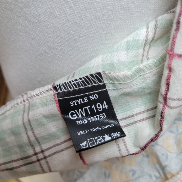 POL Oversized Plaid Patchwork Floral Distressrd Hooded Flannel Size Small - Picture 10 of 11